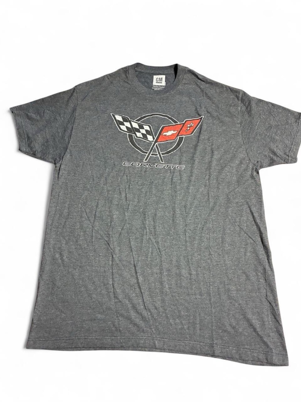 GM Corvette Graphic T Shirt Men’s XL Gray Official Licensed Chevrolet C8